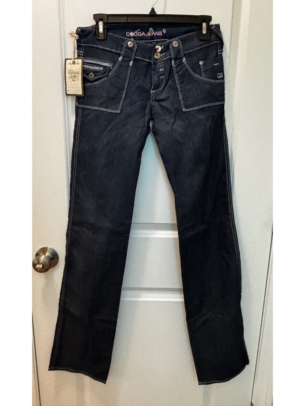 Cocoa Jeans Women’s Dark Washed Button Fly Jeans